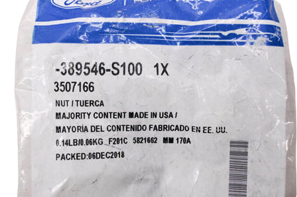 New OEM Ford 389546-S100, 3507166 Flanged Nut NOS