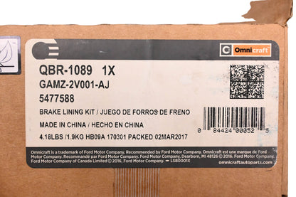 New OEM Ford QBR-1089, GAMZ-2V001-AJ Brake Lining Kit NOS