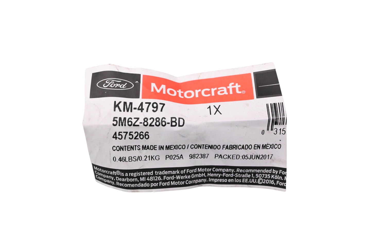 New OEM Motorcraft KM-4797, 5M6Z-8286-BD, 4575266 Lower Radiator Coolant Hose NOS