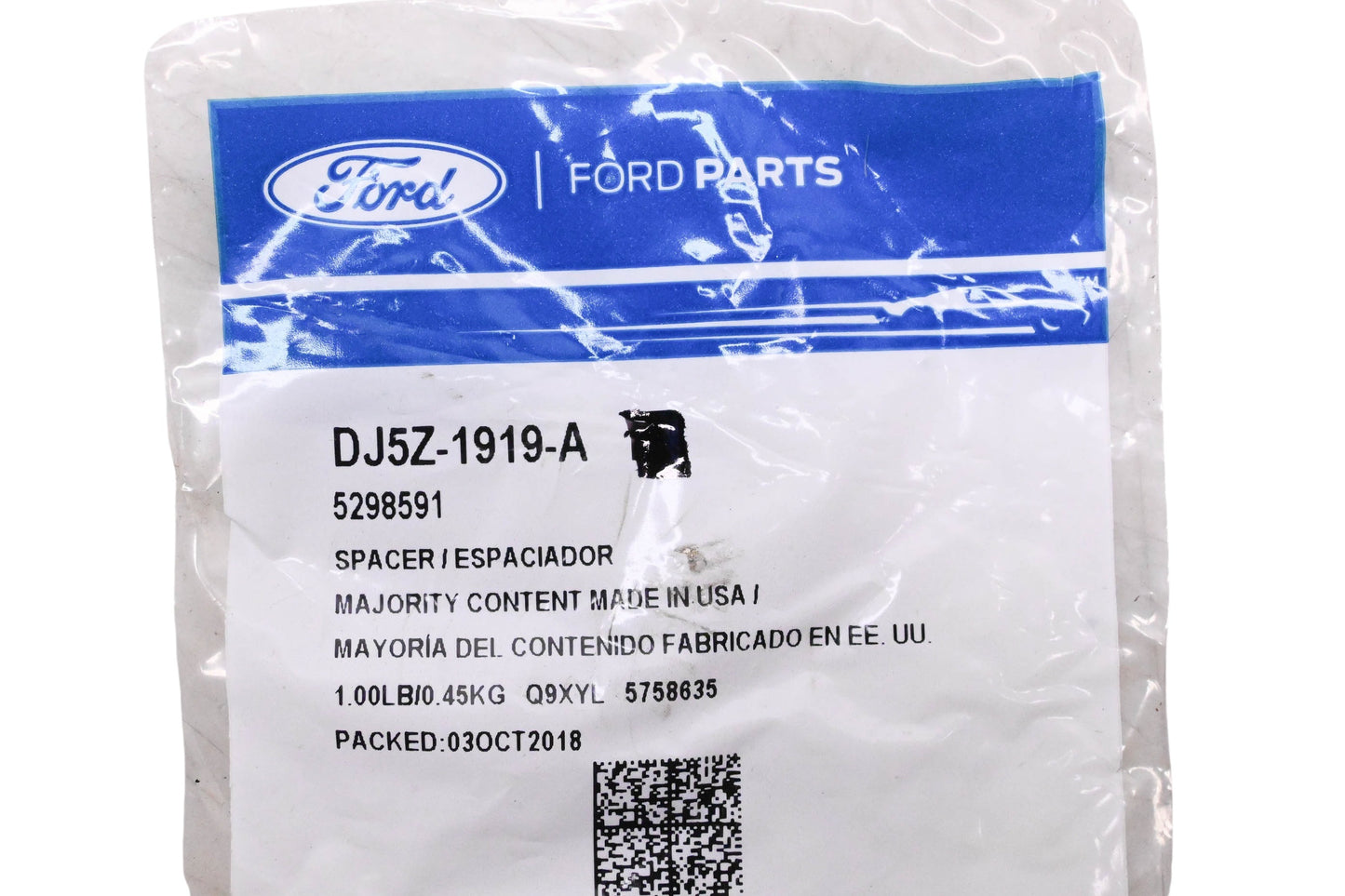 New OEM Ford DJ5Z-1919-A, 5298591 Spacer Kits Qty 2 NOS