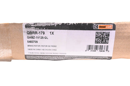 Omnicraft QBRR-179, GAMZ-1V125-GL, 5483709 Rear Disc Break Rotor Assembly NOS