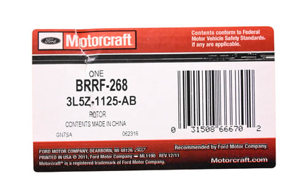 New OEM Motorcraft BRRF-268, 3L5Z-1125-AB Front Disc Brake Rotor Assembly NOS
