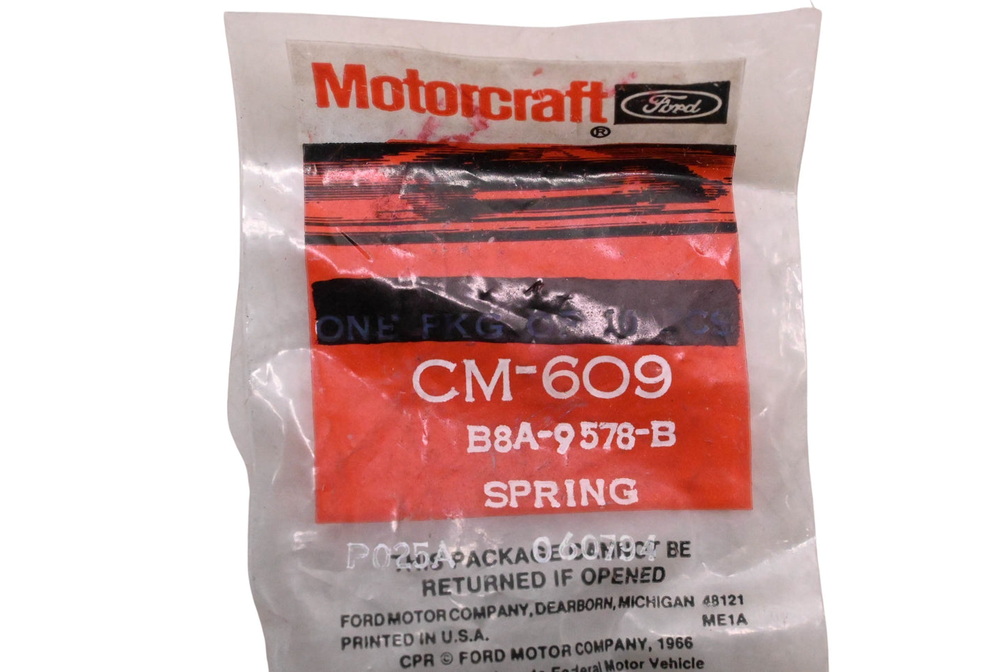 New OEM Motorcraft CM-609, B8A-9578-B Carburetor Fast Idle Adjust Springs Qty 2 NOS