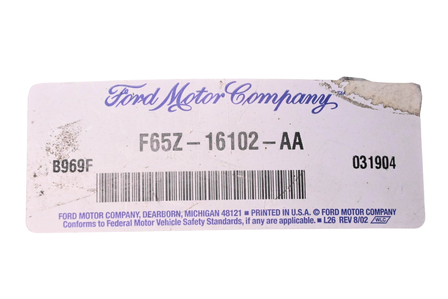 New OEM Ford F65Z-16102-AA Front Right Fender Splash Shield NOS