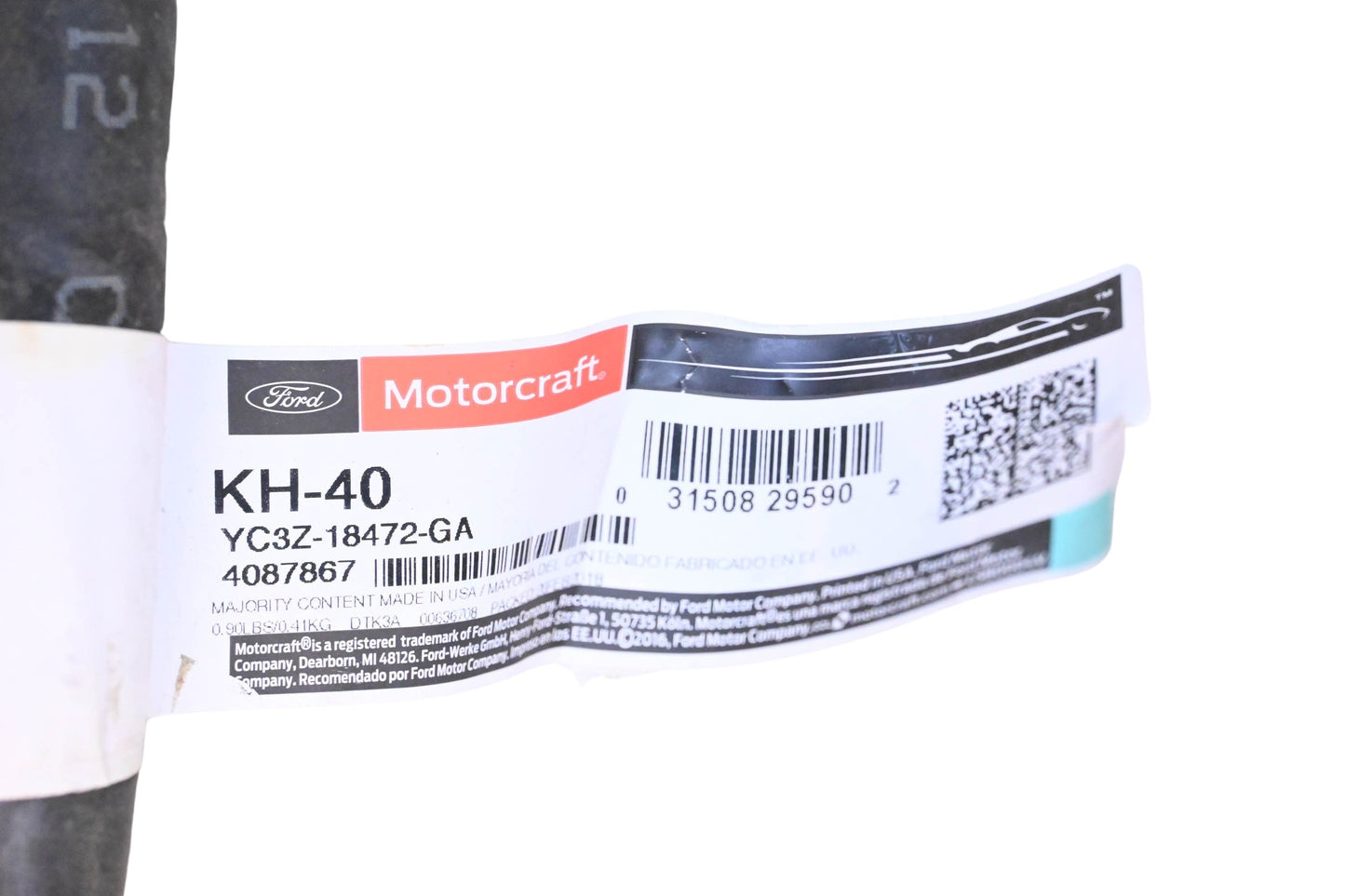 New OEM Motorcraft KH-40, YC3Z-18472-GA HVAC Molded Heater Hose Assembly NOS