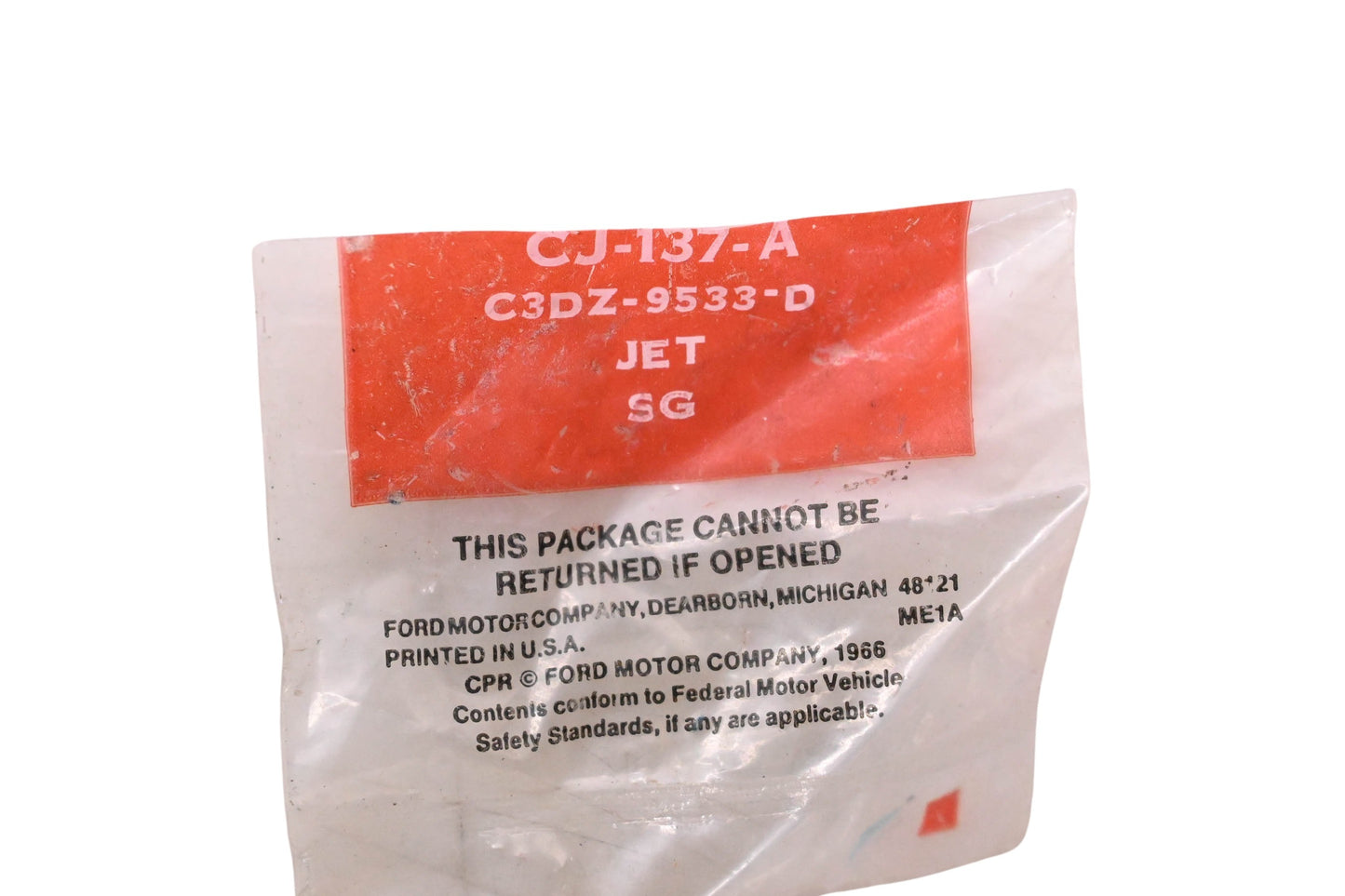 New OEM Motorcraft CJ-137-A, C3DZ-9533-D Carburetor Jet NOS