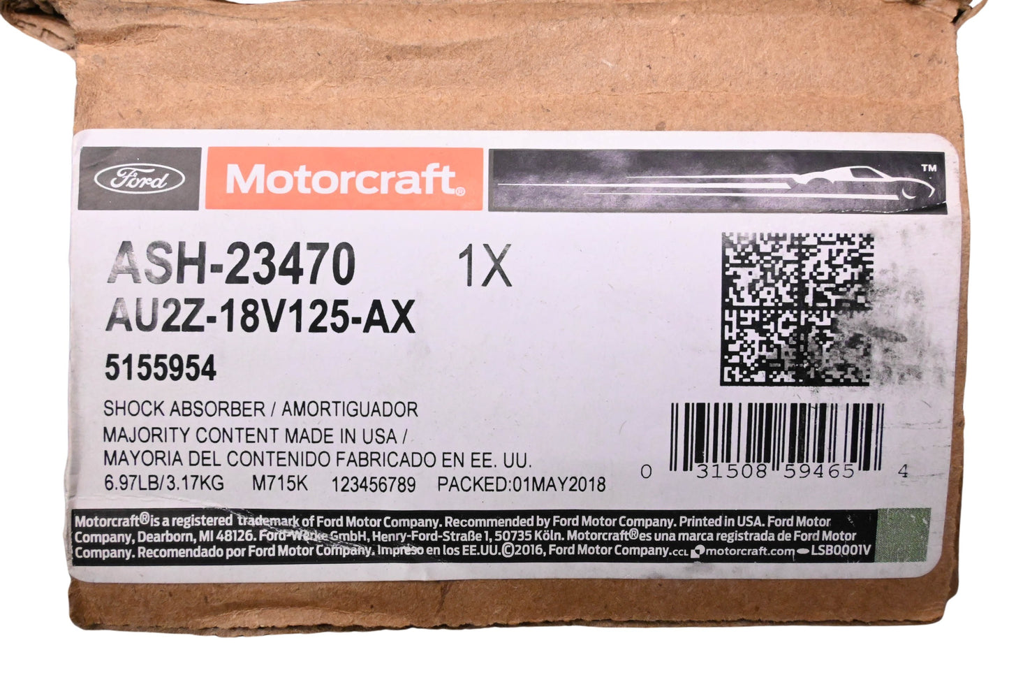 New OEM Motorcraft ASH-23470, AU2Z-18V125-AX Rear Shock Absorber Assembly Kit NOS