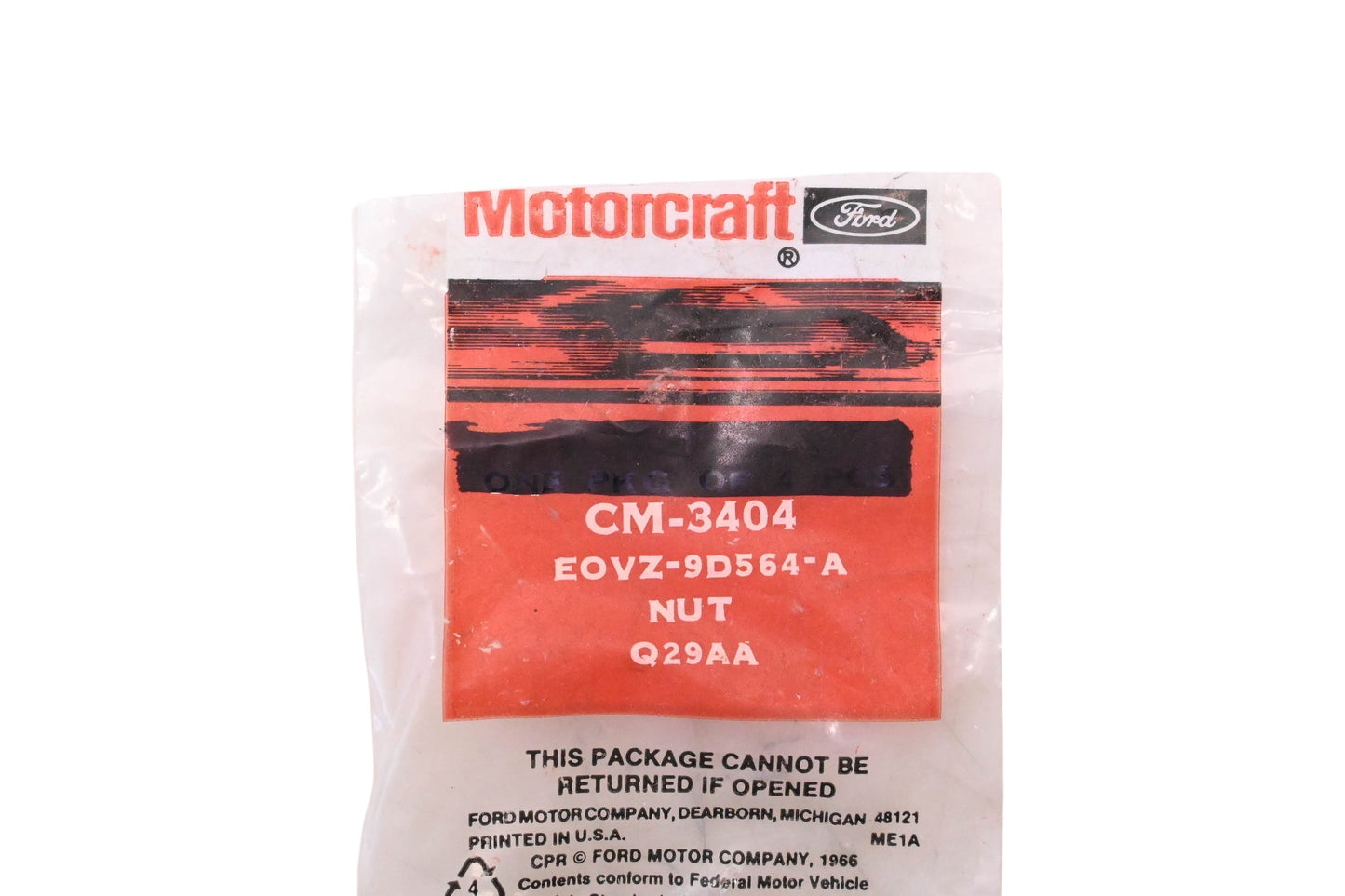 New OEM Motorcraft CM-3404, EOVZ-9D564-A Nut NOS