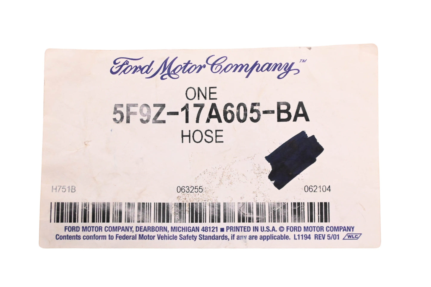 New OEM Ford 5F9Z-17A605-BA Rear Liftgate Washer Hose Assembly NOS