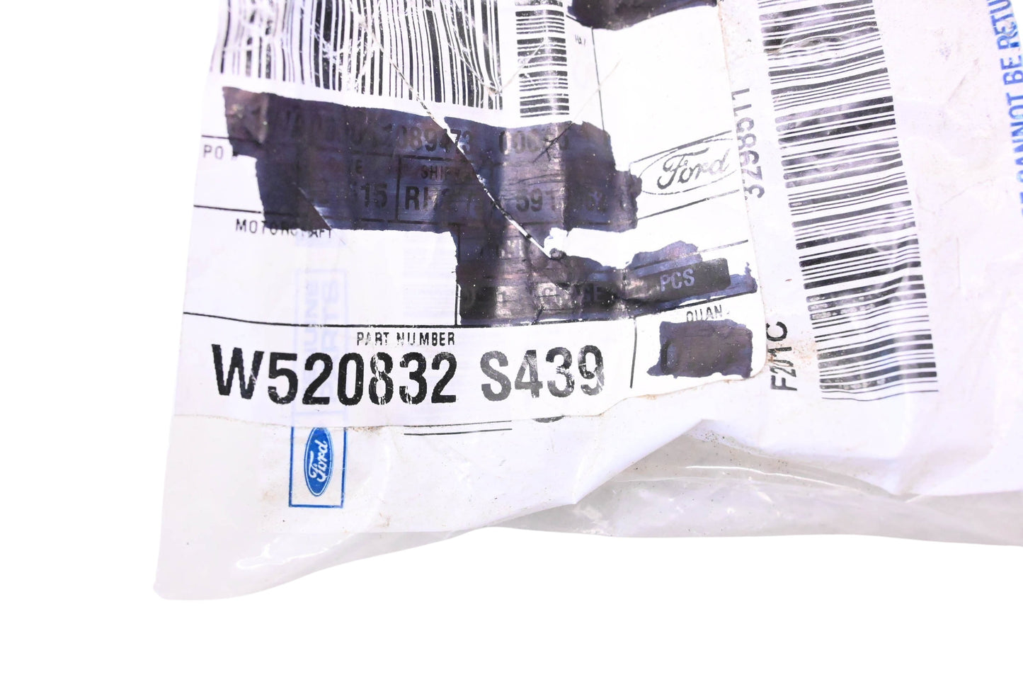 New OEM Ford W520832-S439 Radiator Core Support U-Nuts Qty 2 NOS