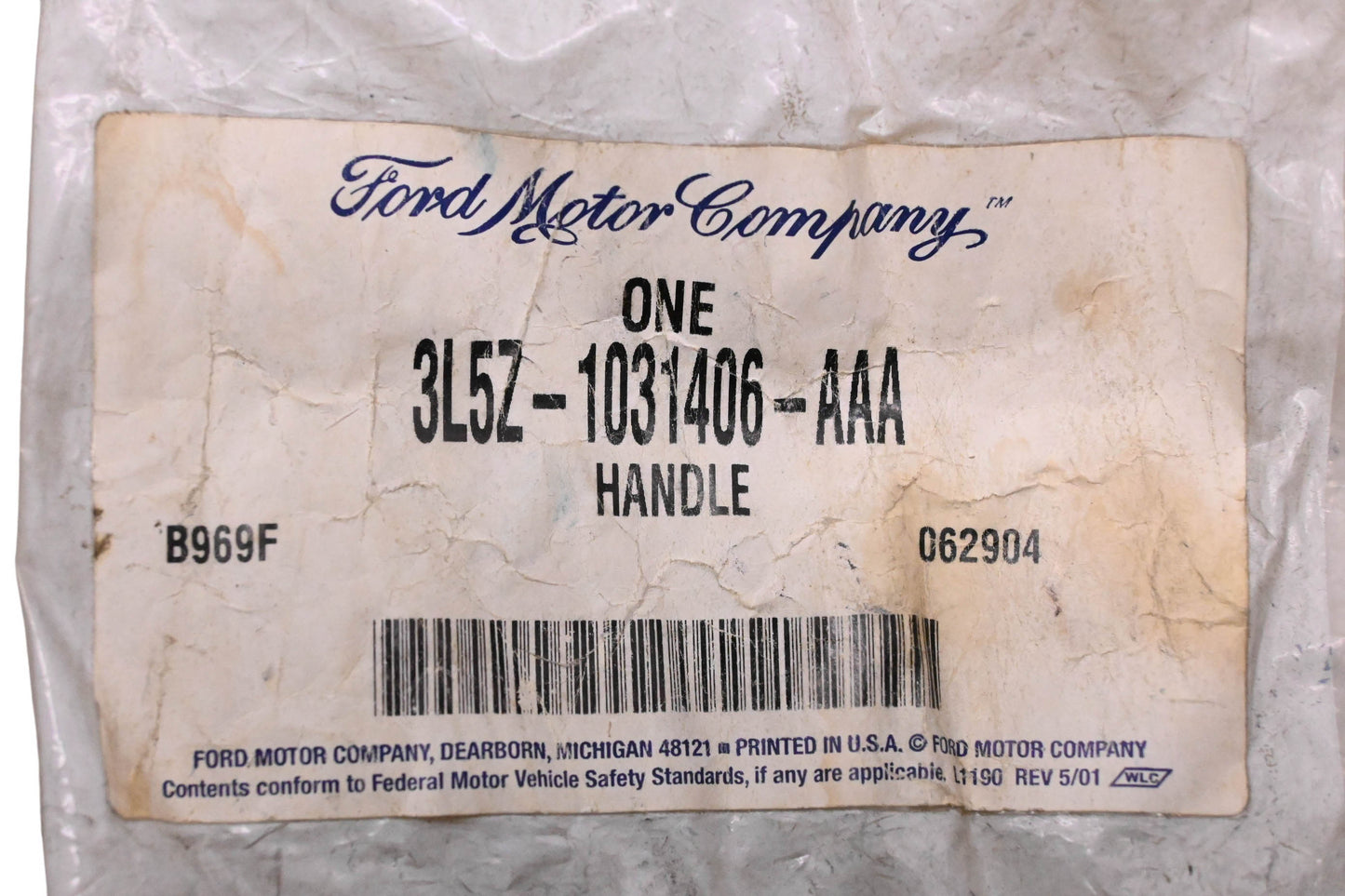 New OEM Ford 3L5Z-1031406-AAA Handle Assembly NOS