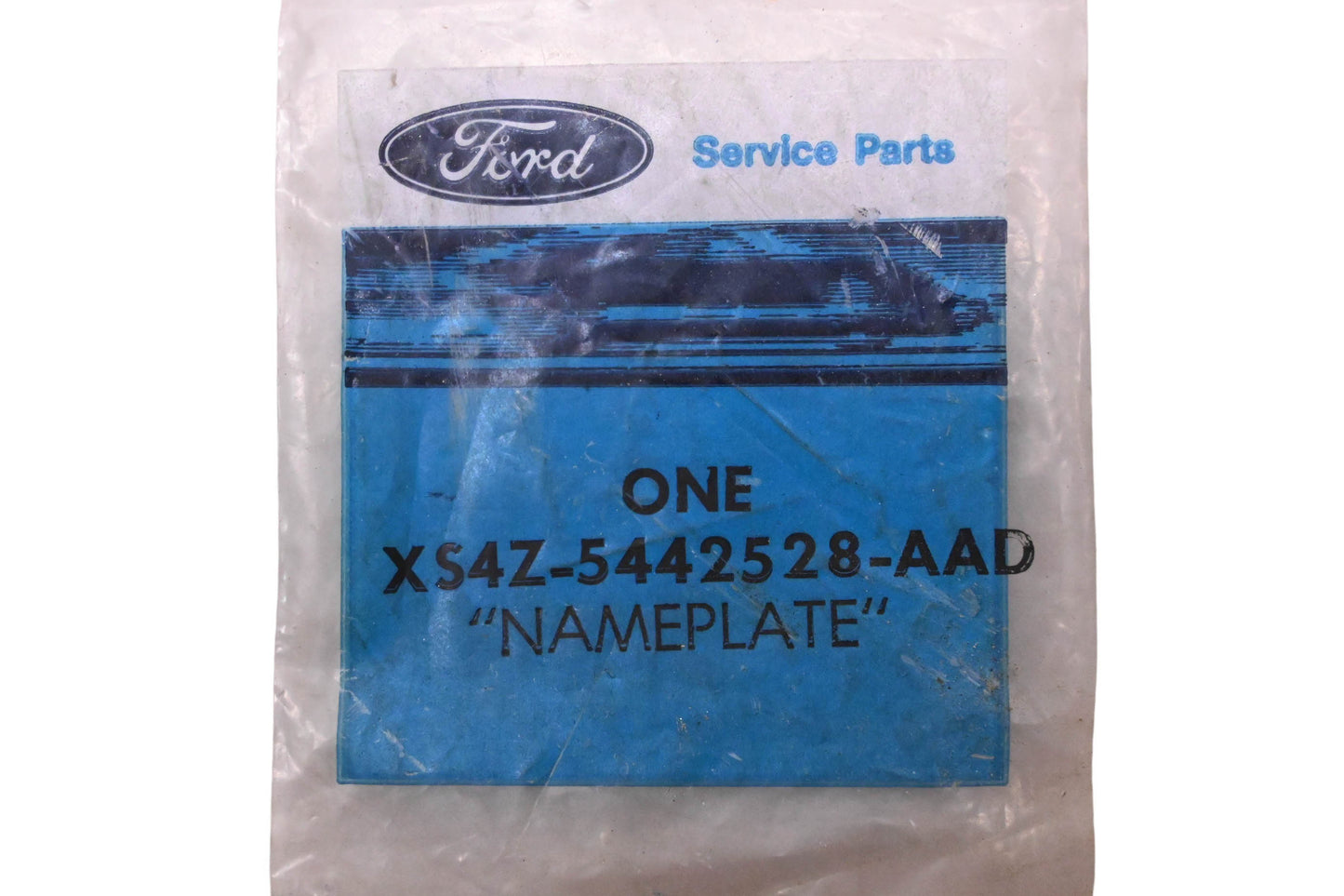 New OEM Ford XS4Z-5442528-AAD S/R Nameplate NOS