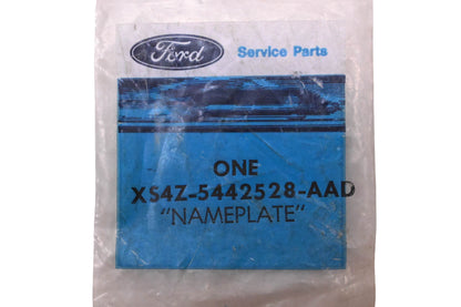 New OEM Ford XS4Z-5442528-AAD S/R Nameplate NOS
