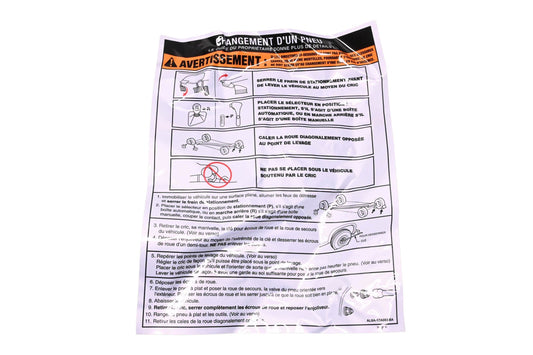New OEM Ford AL8Z-17A083-B Jack & Spare Tire Decal NOS