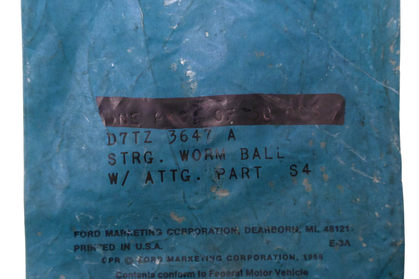 New OEM Ford D7TZ-3647-A Steering Worm Ball Gasket NOS