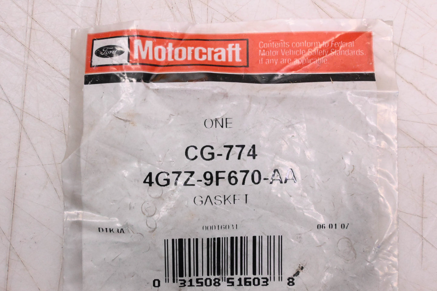 New OEM Ford CG-774, 4G7Z-9F670-AA Fuel Injection Idle Air Control Valve Gasket NOS
