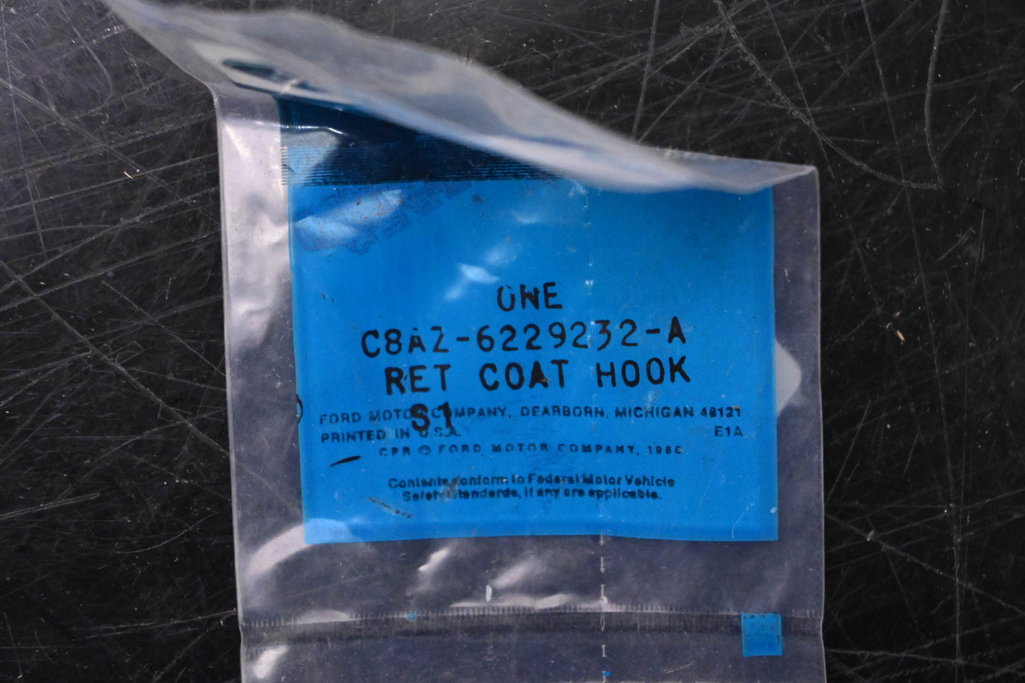 New OEM Ford C8AZ-6229232-A Coat Hook Base/ Retainer NOS