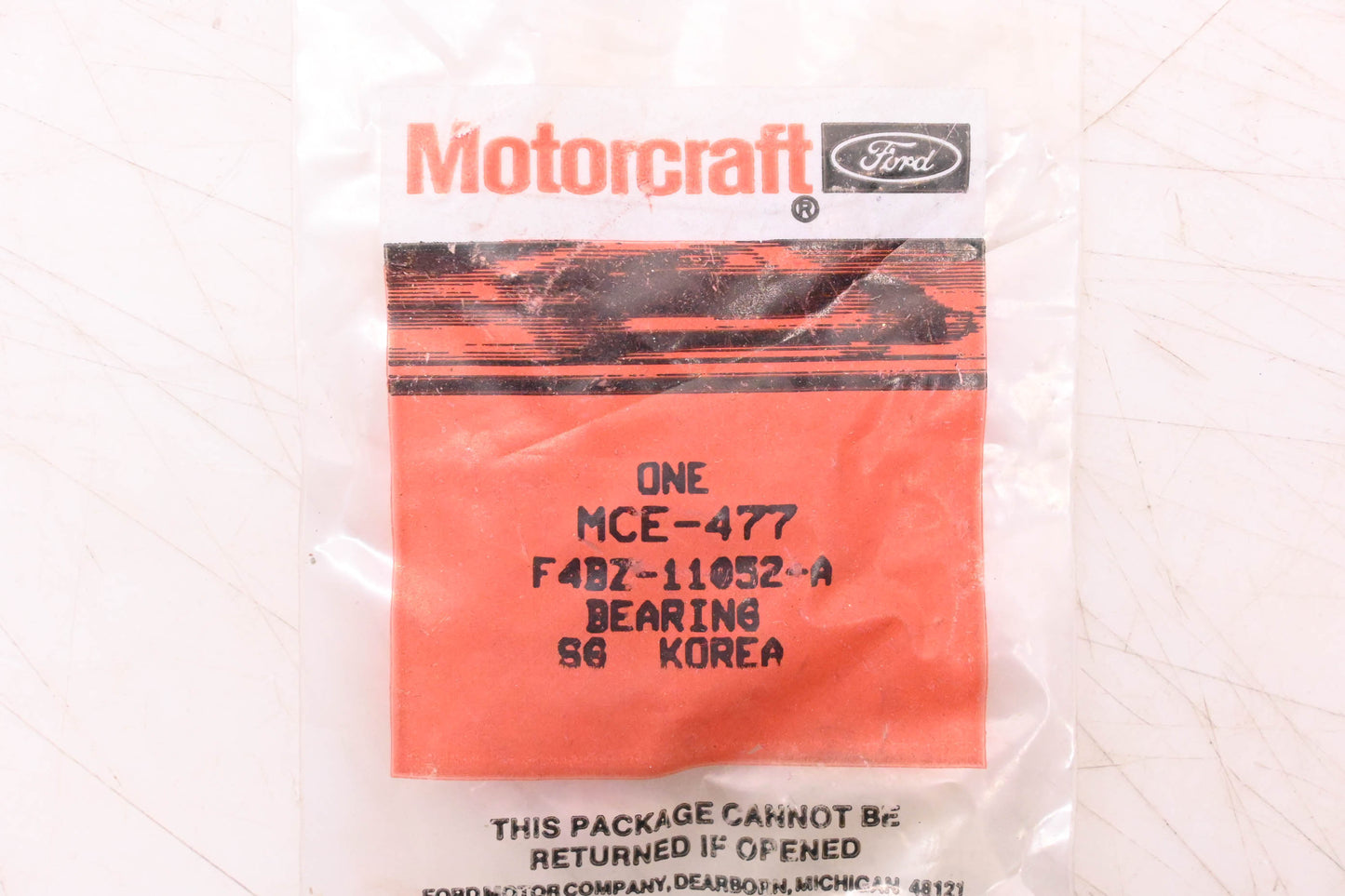 New OEM Motorcraft MCE-477, F4BZ-11052-A Brush End Bushing NOS