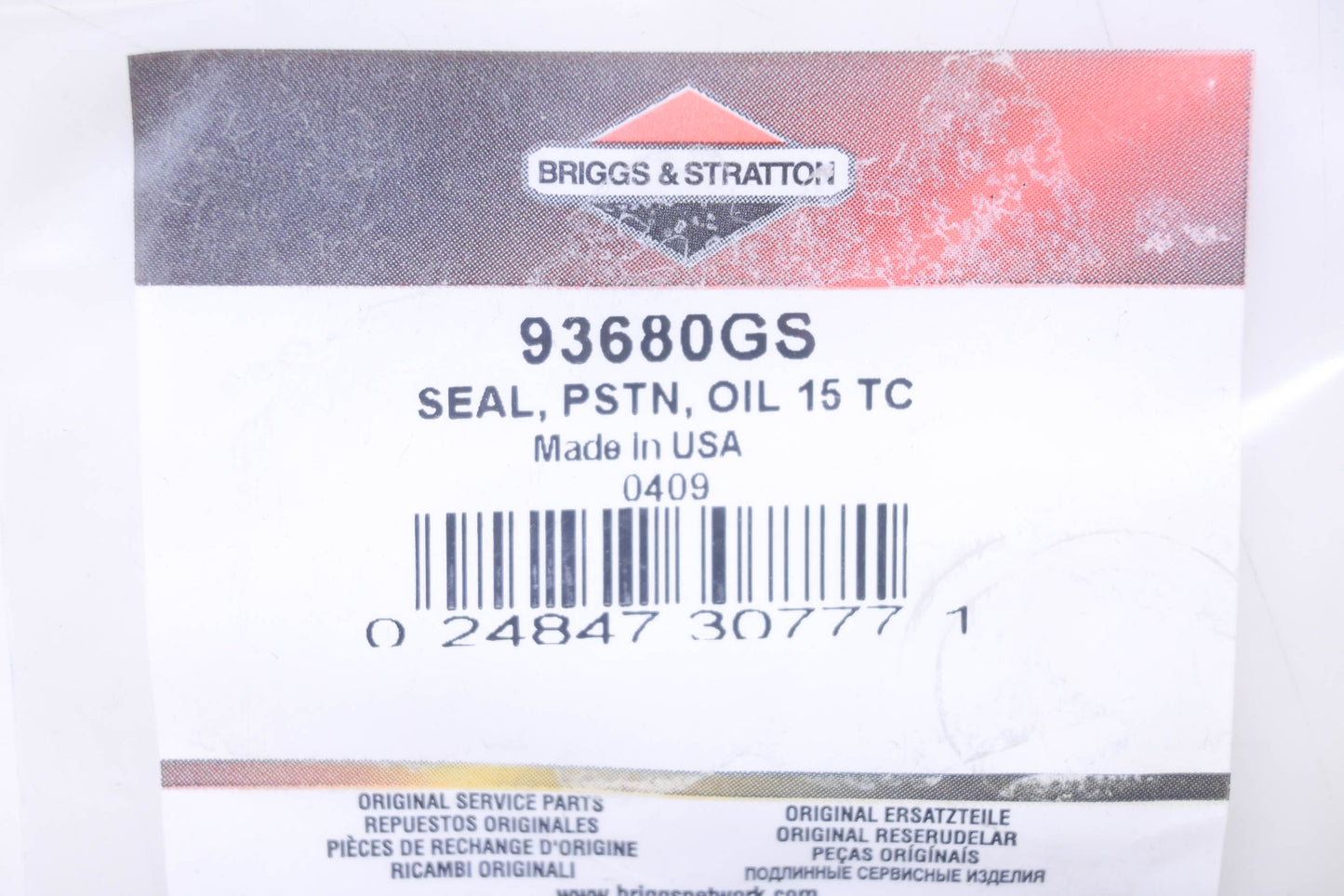 New OEM Briggs & Stratton 93680GS Oil Seal NOS