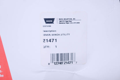 Warn 21471 Winch Cover NOS