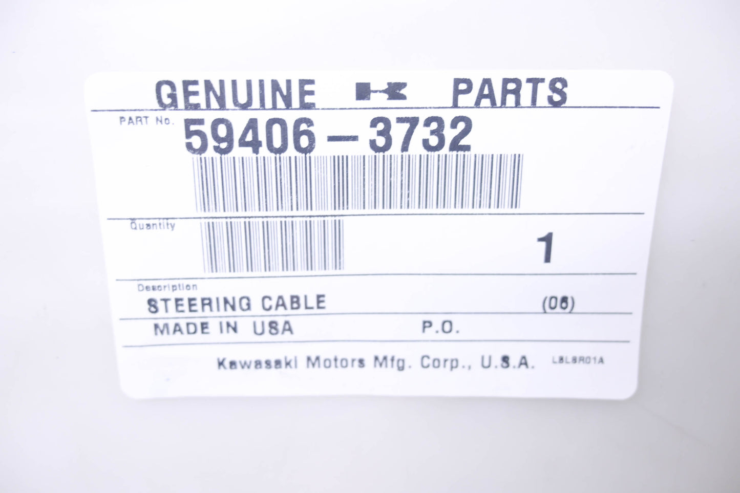 New OEM Kawasaki 59406-3732 Steering Cable NOS