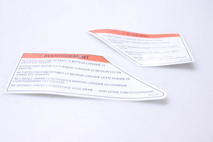 New OEM Polaris 7077796, 7077795 Engine and Clutch Decal Qty 2 NOS