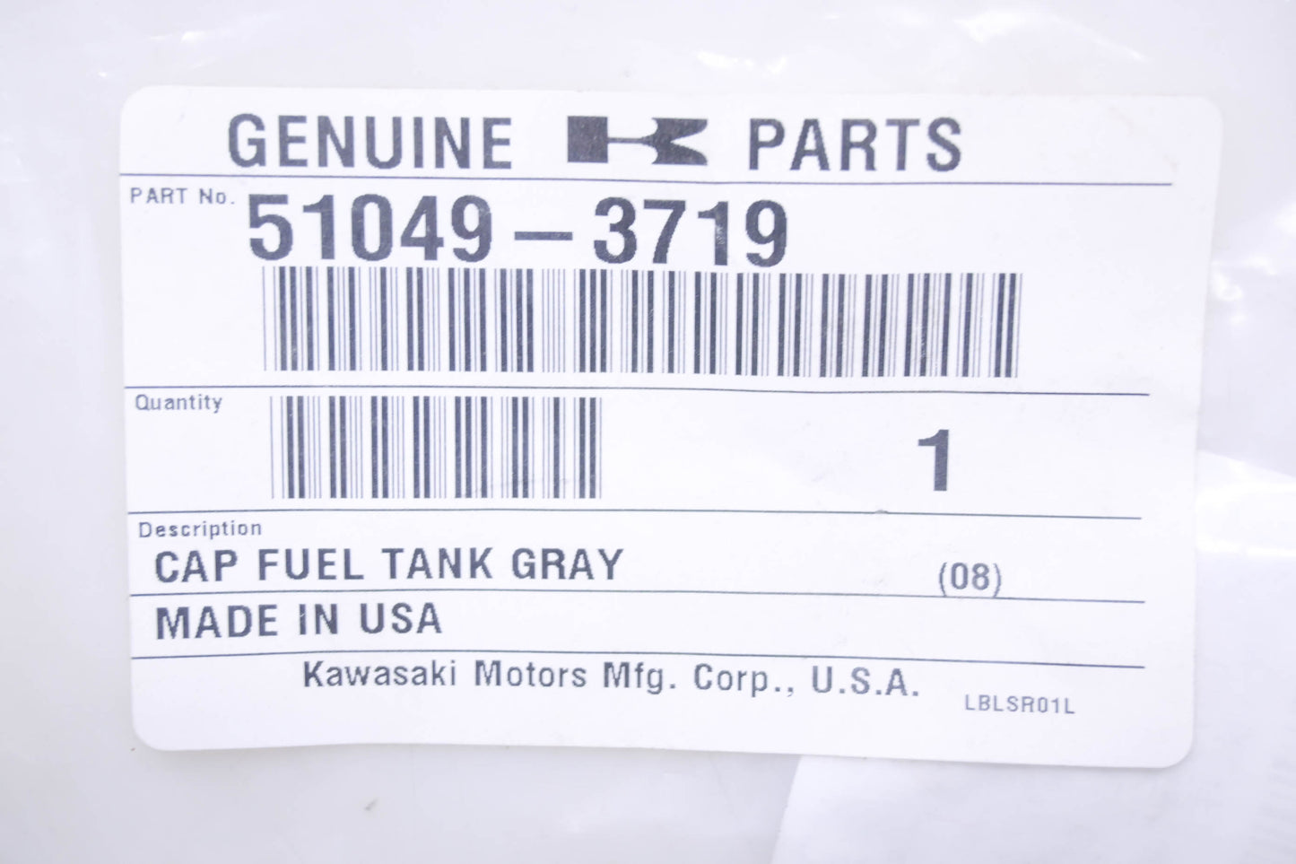 New OEM Kawasaki 51049-3719 Gray Fuel Cap NOS