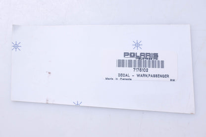New OEM Polaris 7175102 Warning Decal NOS