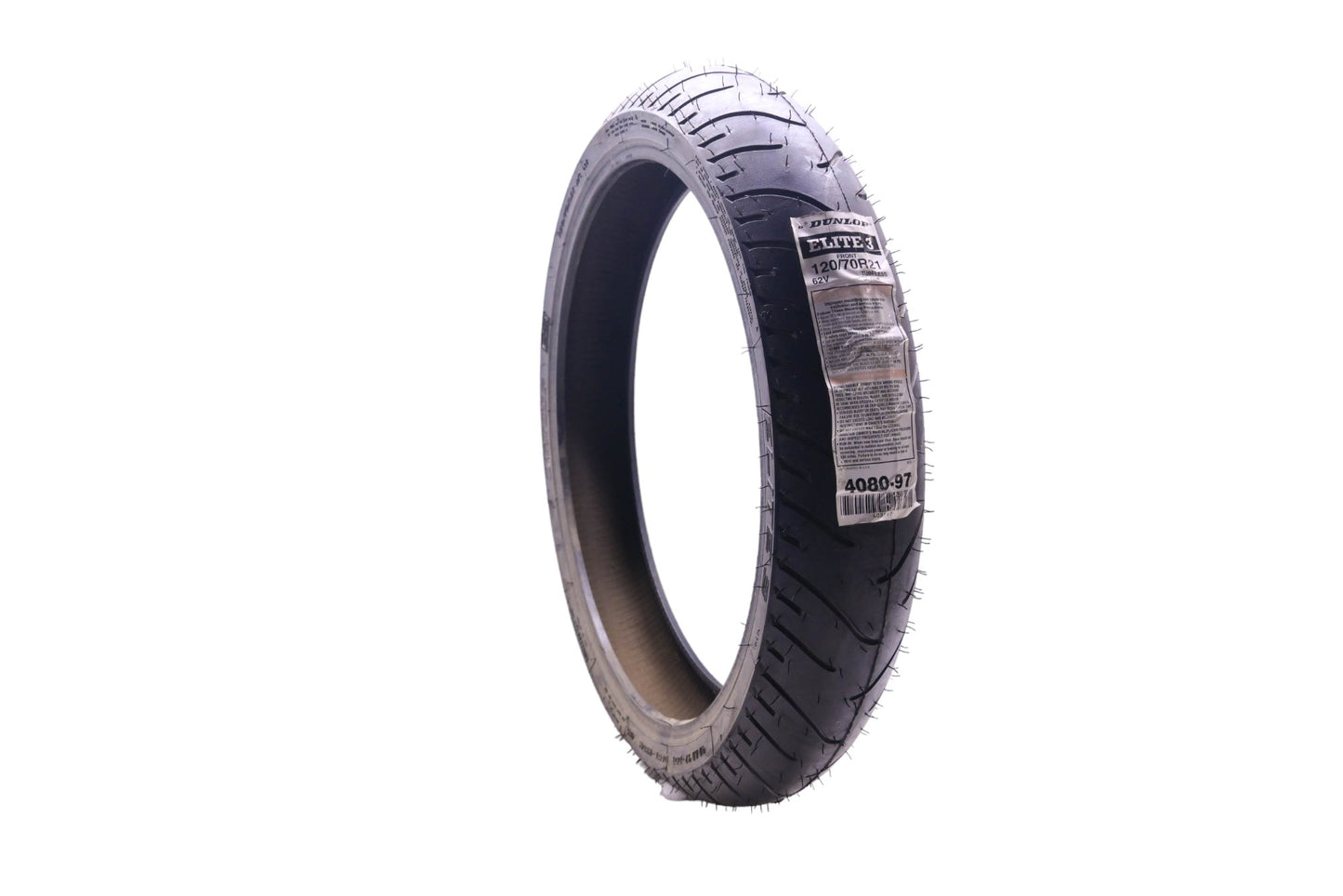 Dunlop 4080-97 Elite 3 120/70R21 Front Tubeless Black Tire NOS