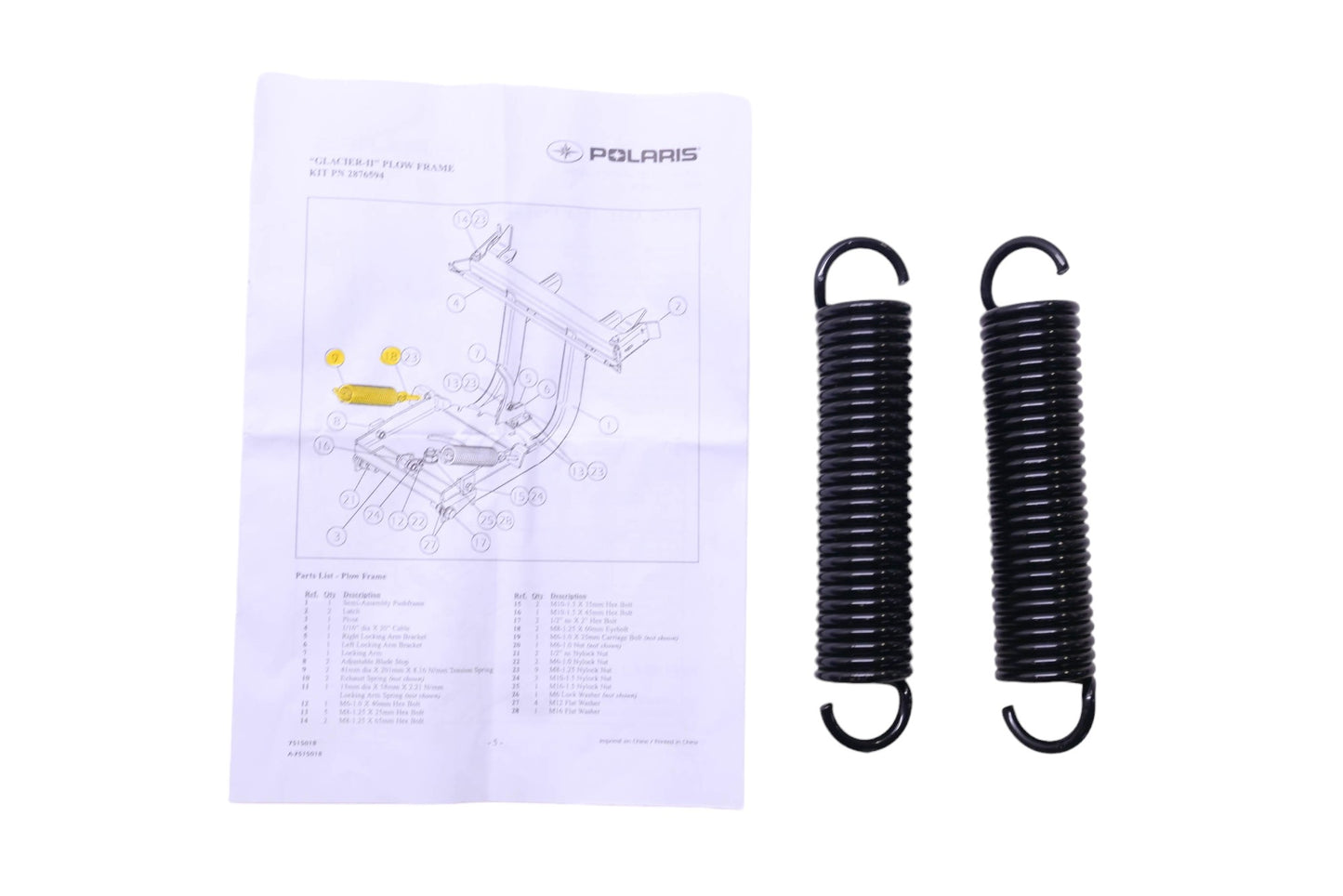 New OEM Polaris 2876594 Tension Springs Qty 2 NOS