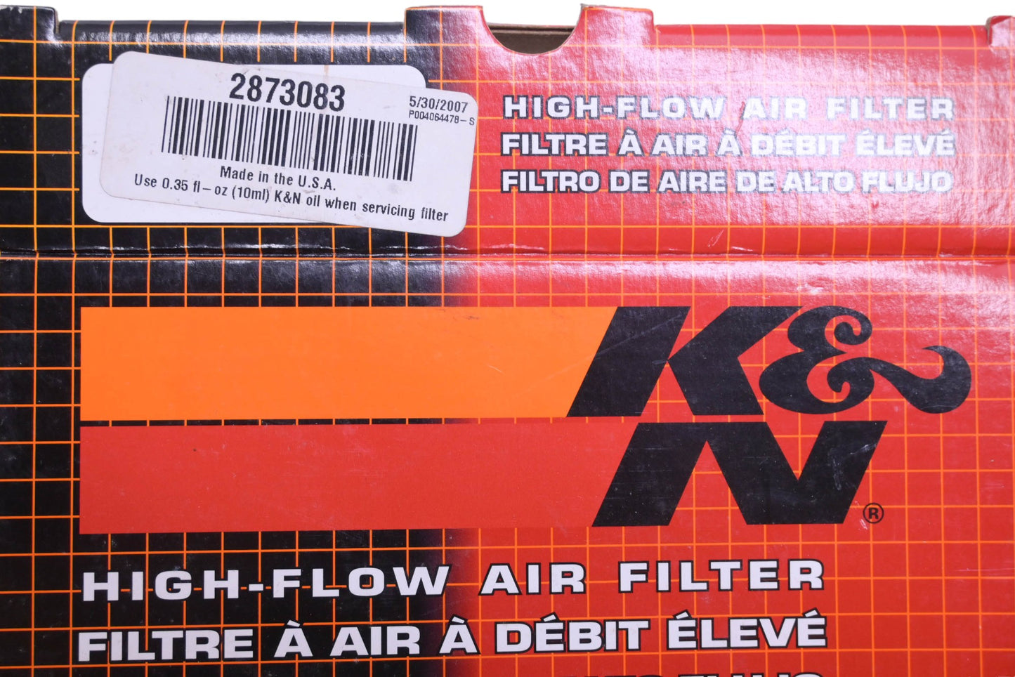 K&N 2873083 Air Filter NOS