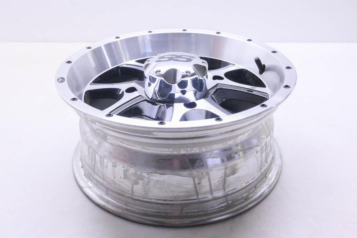ITP 1428294404(14SS103) Front Machined Black Wheel Rim SS Alloy SS108 14x6 4/156 4+2