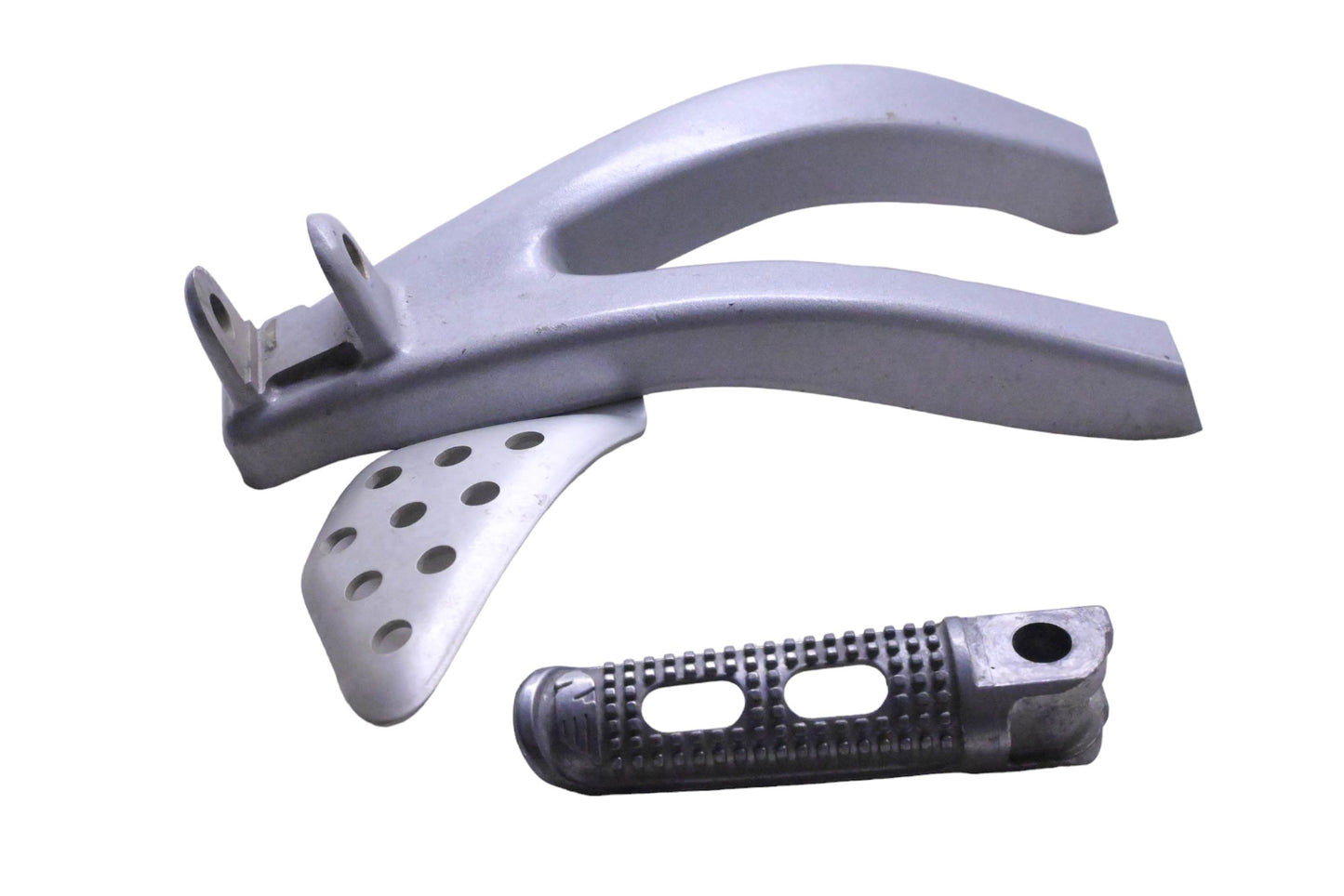 Buell N0054.2ADYBD, L0078.02A8, N0552.02A8 Left Passenger Footpeg Bracket With Footpeg and Heel Guard