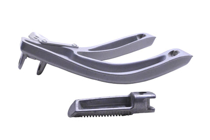 Buell N0054.2ADYBD, L0078.02A8, N0552.02A8 Left Passenger Footpeg Bracket With Footpeg and Heel Guard
