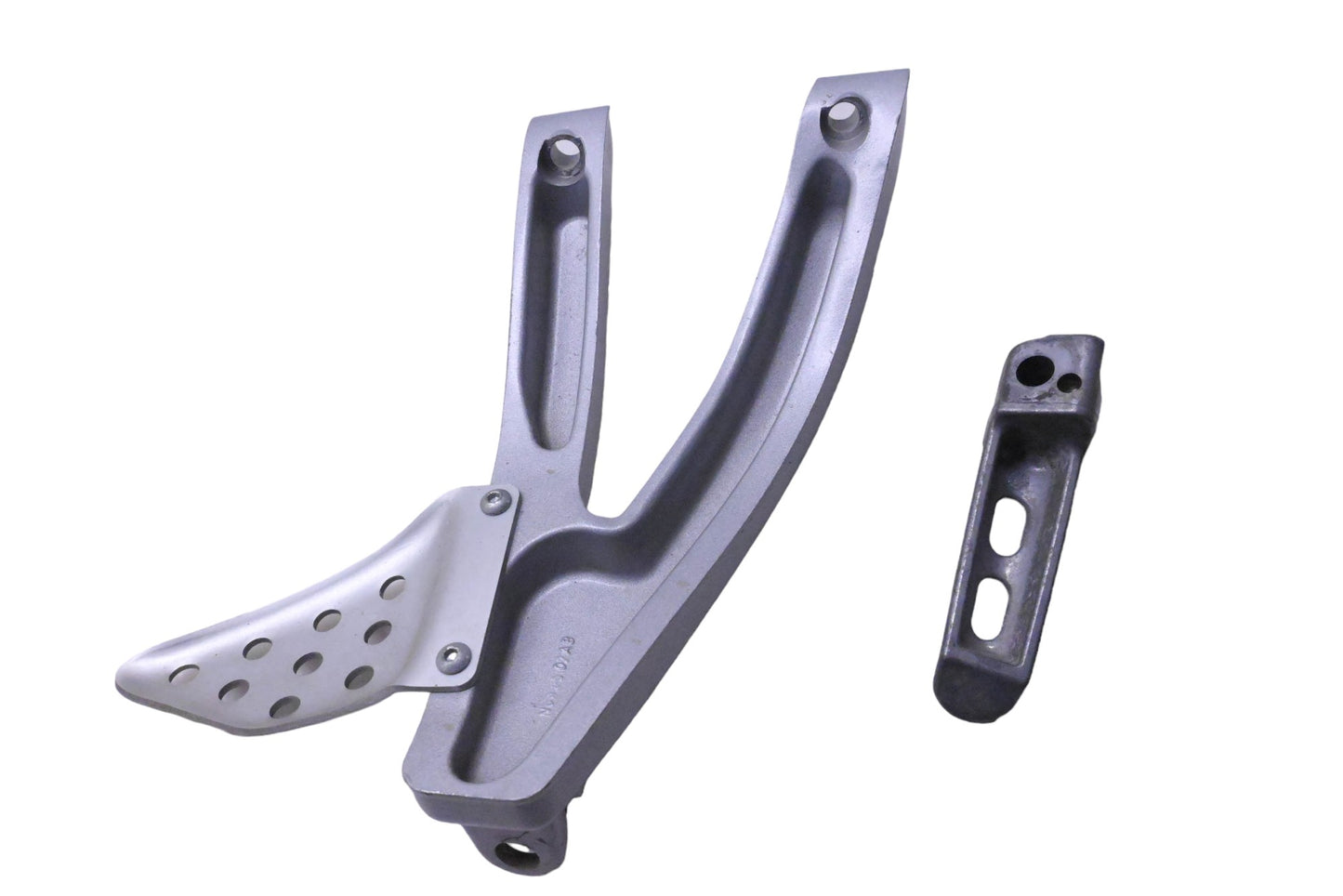 Buell N0054.2ADYBD, L0078.02A8, N0552.02A8 Left Passenger Footpeg Bracket With Footpeg and Heel Guard