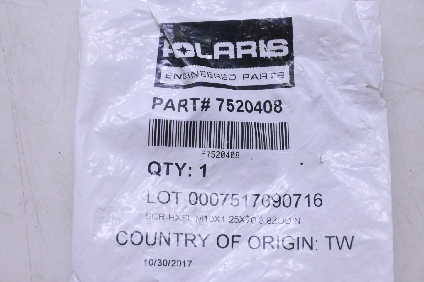 New OEM Polaris 7520408 Hex Flange Screw NOS