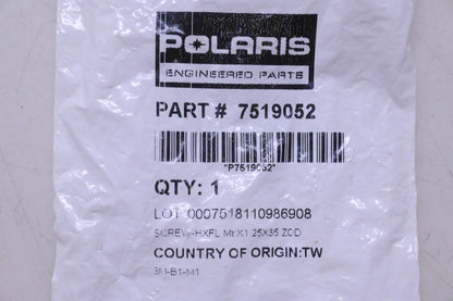 New OEM Polaris 7519052 Hex Flange Screw NOS