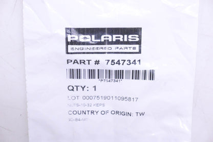 New OEM Polaris 7547341 10-32 KEPS Nut NOS
