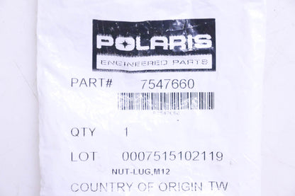 New OEM Polaris 7547660 M12 x 1.5 Lug Nut NOS