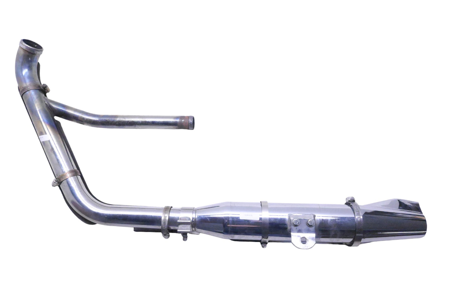 OEM Harley Davidson 65898-95, 65603-95 Custom Chrome 3� Muffler & Fishtail