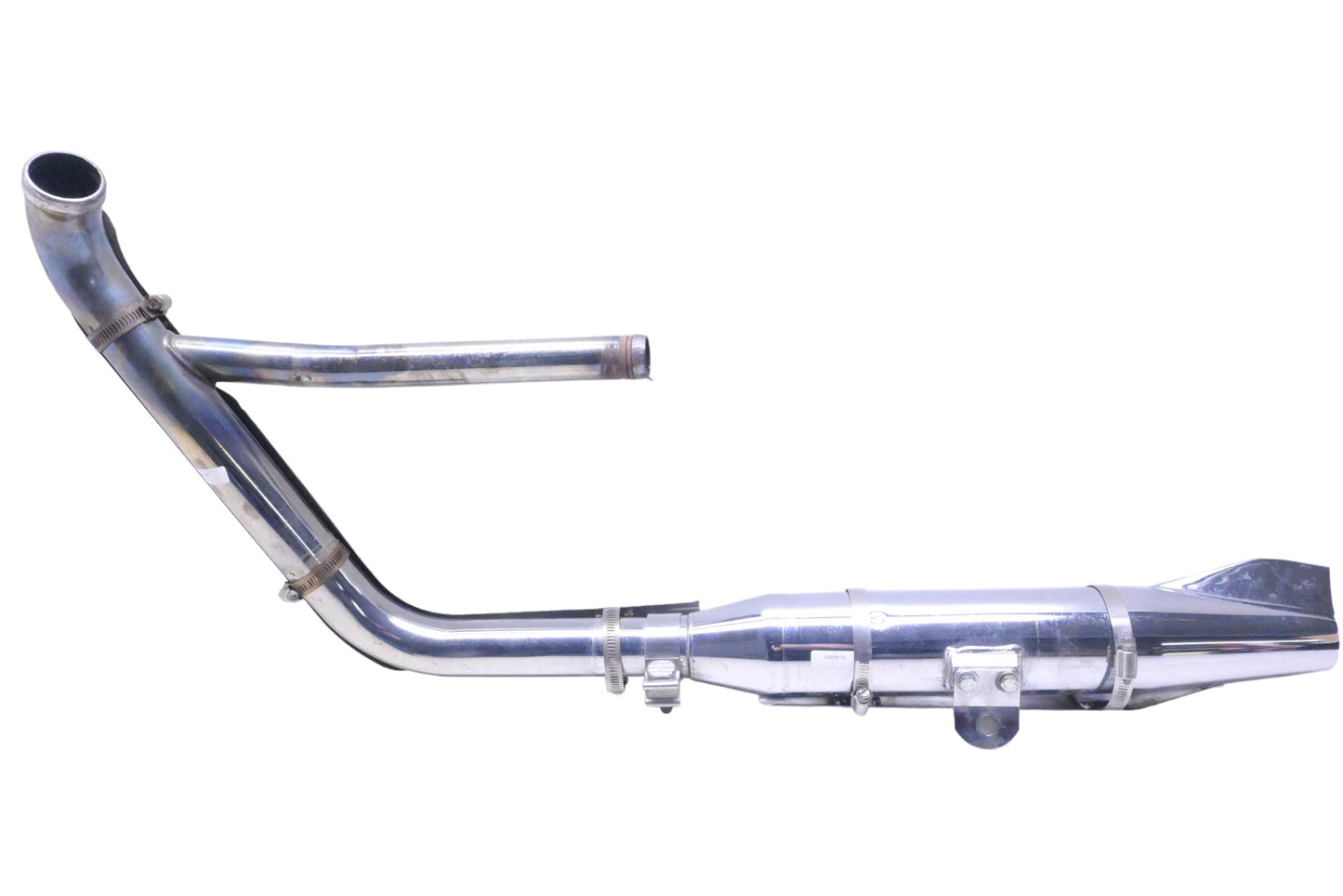 OEM Harley Davidson 65898-95, 65603-95 Custom Chrome 3� Muffler & Fishtail