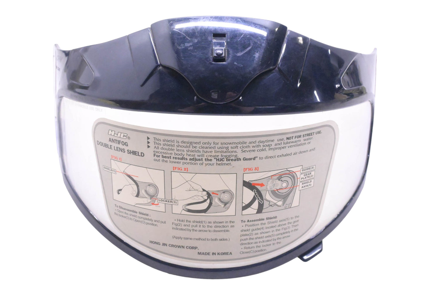 HJC HCR05H7003D00 Antifog Double Lens Sy-Max Snowmobile Helmet Shield NOS