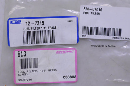 SPI SM-07016, 12-7315 Fuel Filter 1/4" Brass NOS