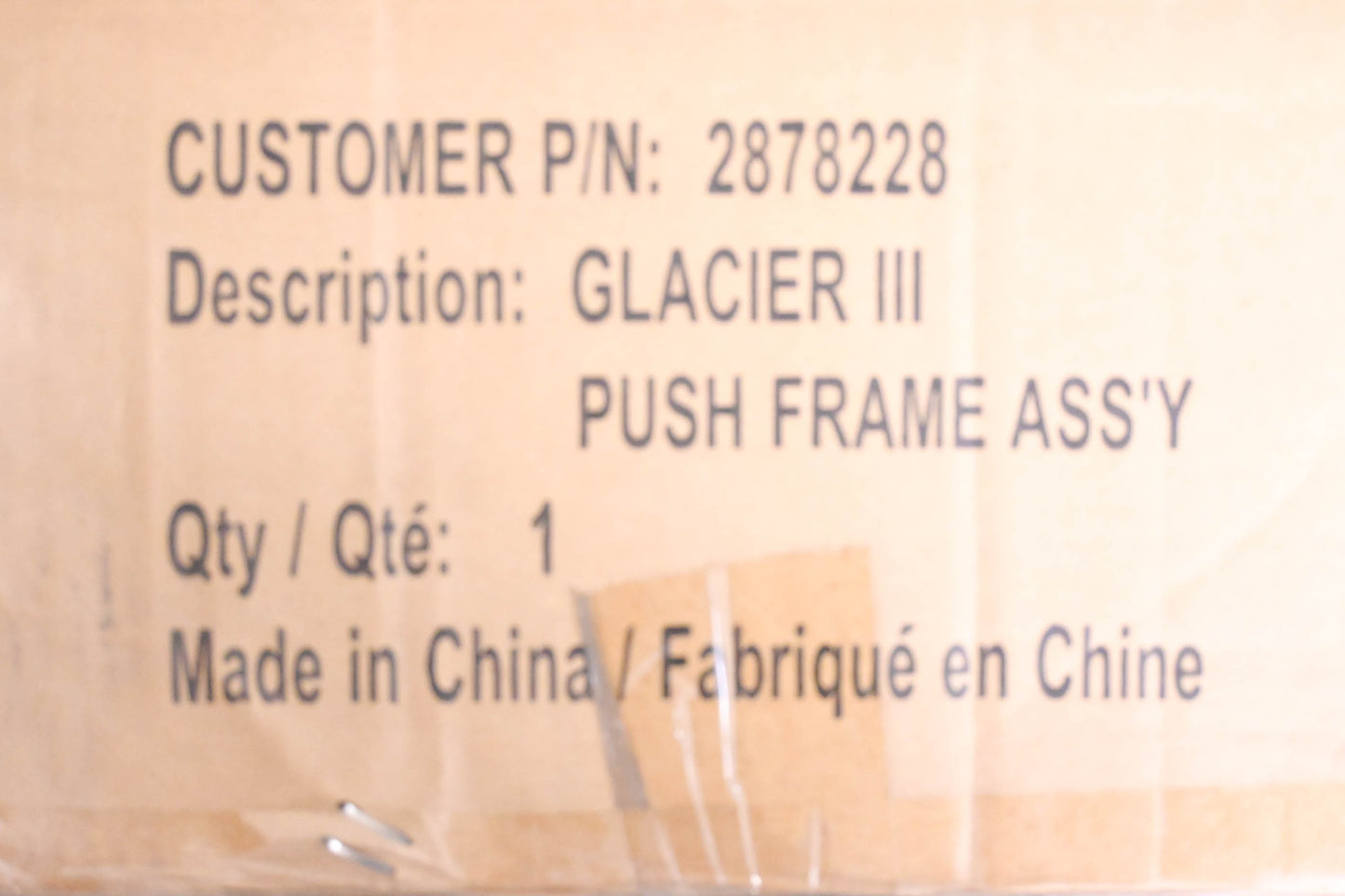 New OEM Polaris 2878228 Glacier III Plow Push Frame Kit NOS
