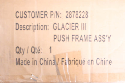 New OEM Polaris 2878228 Glacier III Plow Push Frame Kit NOS