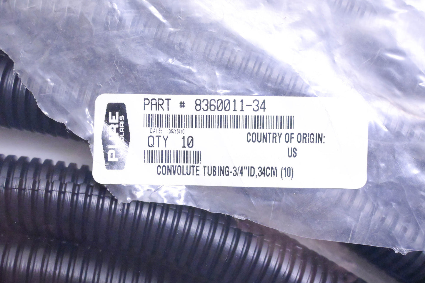 New OEM Polaris 8360011-34 3/4", 34CM Tubing Convolute NOS