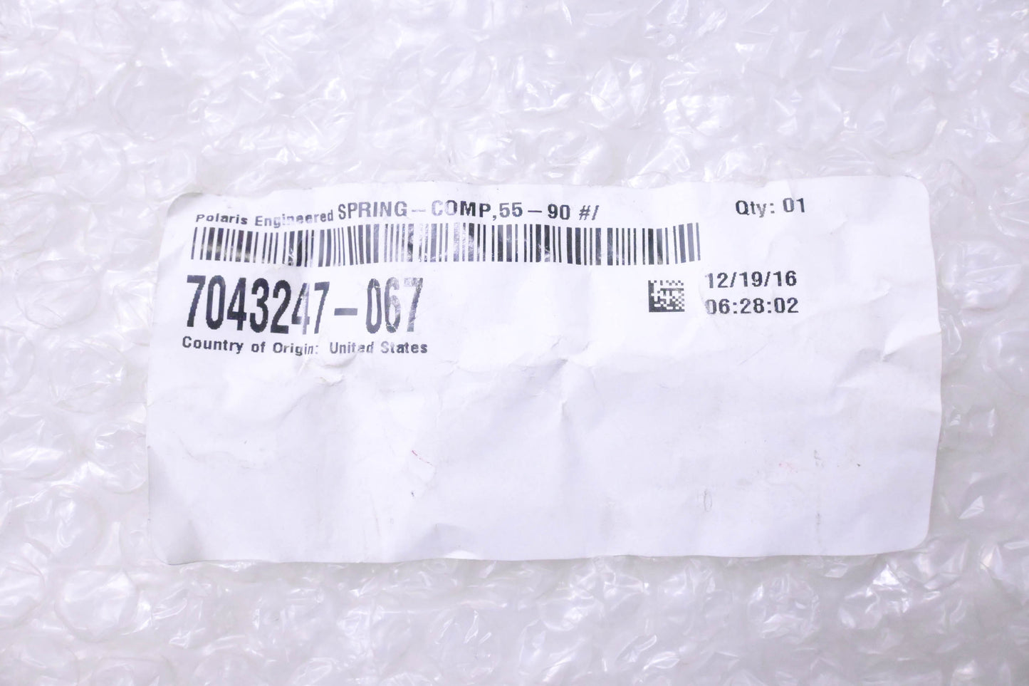 New OEM Polaris 7043247-067 Compression Spring NOS