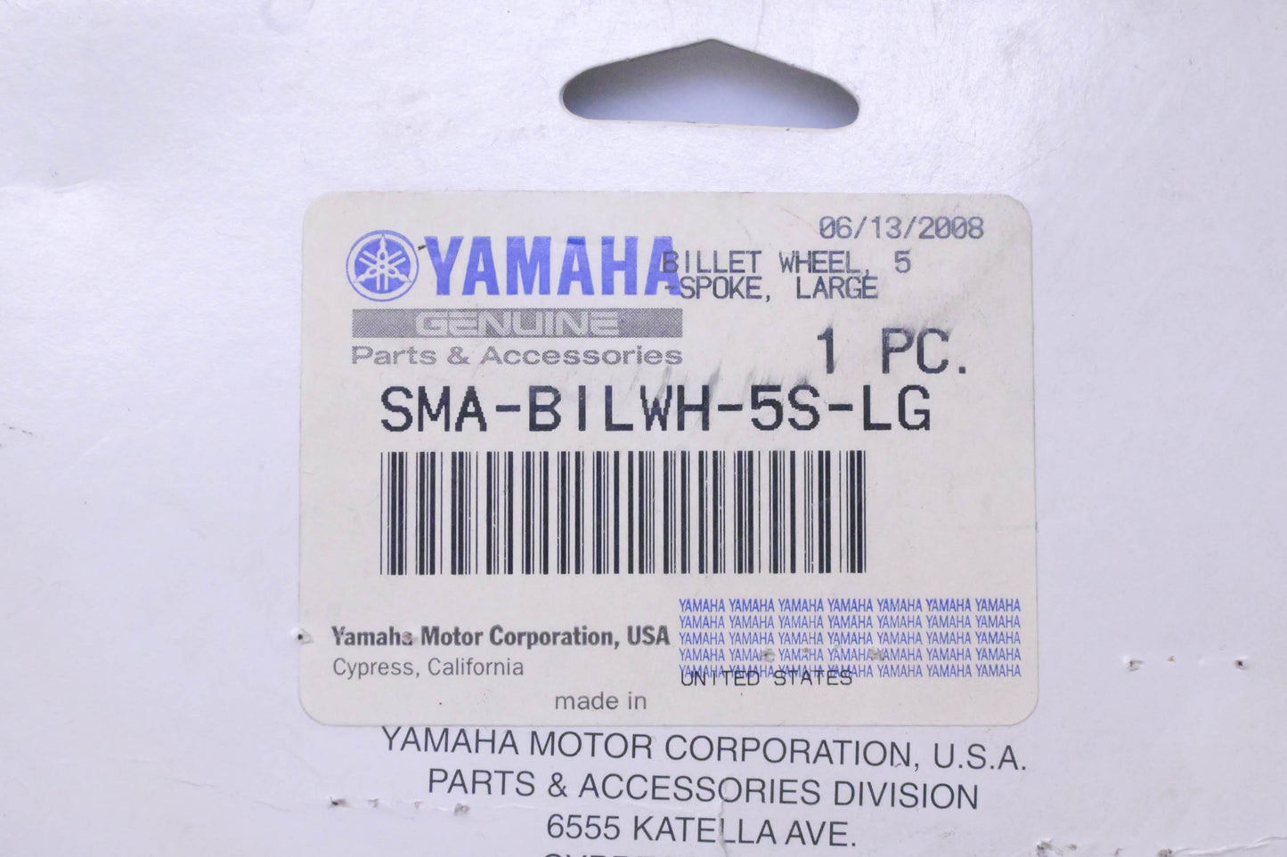 New OEM Yamaha SMA-BILWH-5S-LG Billet Wheel 5 Spoke Large NOS