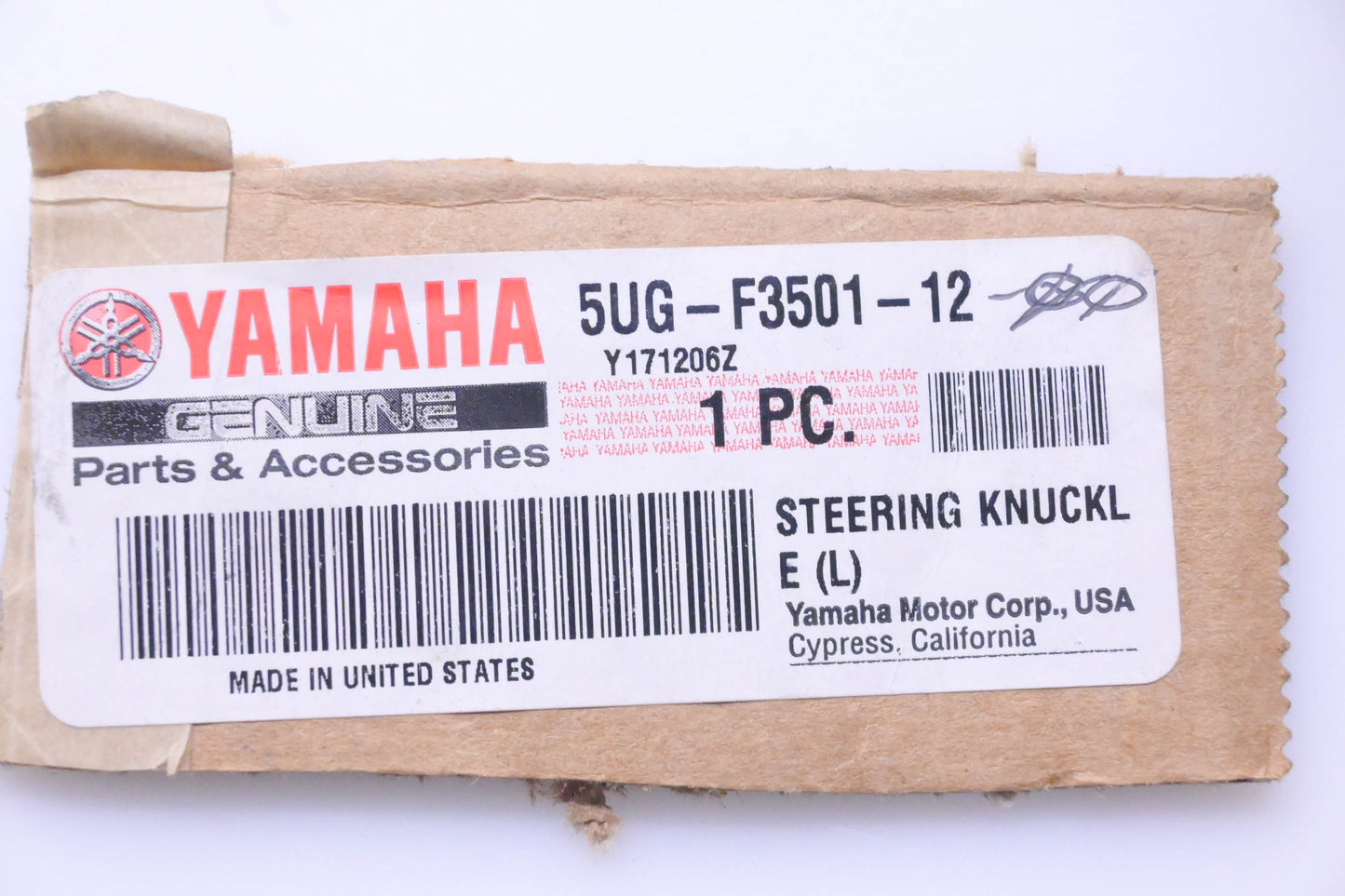 New OEM Yamaha 5UG-F3501-12-00 Front Left Steering Wheel Knuckle NOS