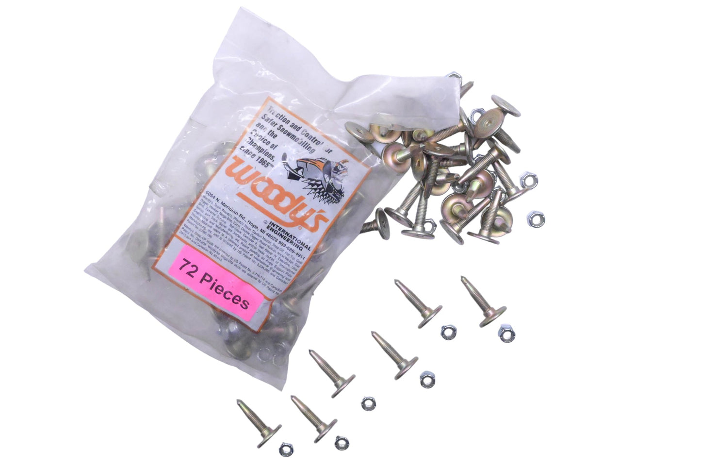 Woody's 18-3150-144, GDP6-1450-CS Gold Digger Carbide Studs 1.45" 72/Pk Qty 72 NOS